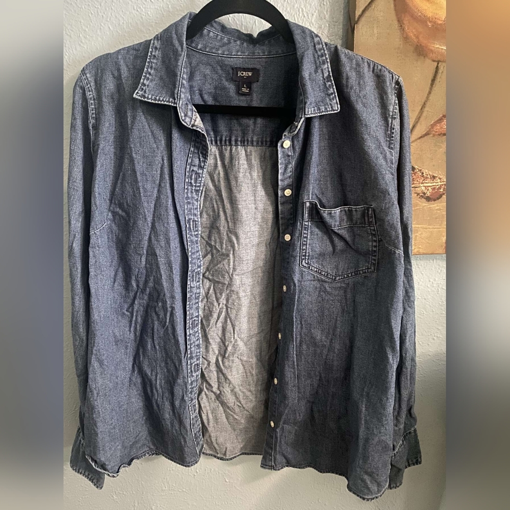 J. Crew Blue Casual Button Down Shirt